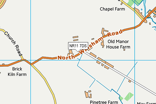 NR11 7DS map - OS VectorMap District (Ordnance Survey)