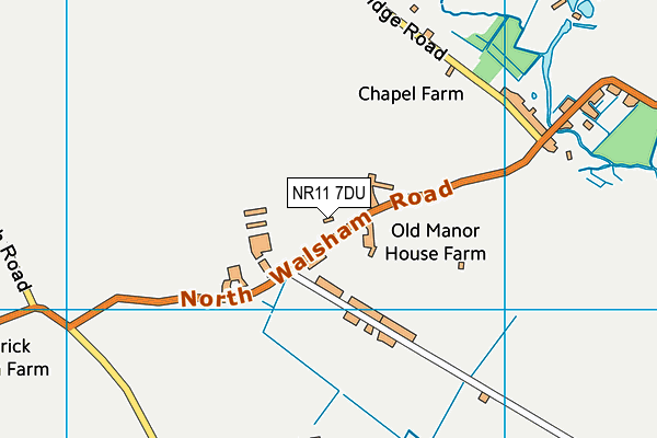 NR11 7DU map - OS VectorMap District (Ordnance Survey)