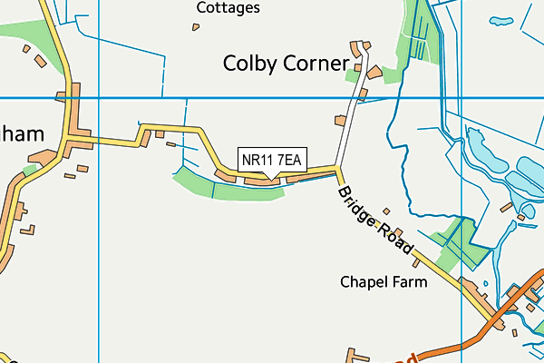 Colby Primary School map (NR11 7EA) - OS VectorMap District (Ordnance Survey)