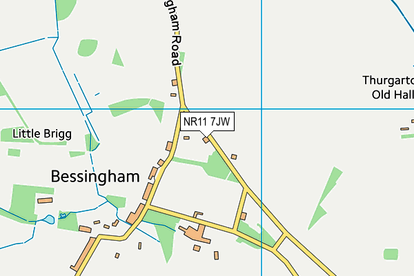 NR11 7JW map - OS VectorMap District (Ordnance Survey)