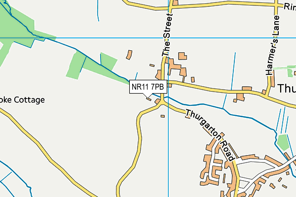 NR11 7PB map - OS VectorMap District (Ordnance Survey)