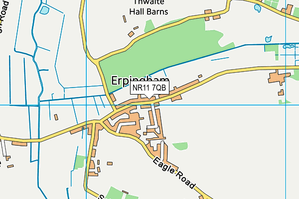 Erpingham Village Hall map (NR11 7QB) - OS VectorMap District (Ordnance Survey)