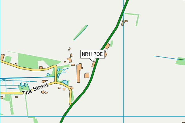 NR11 7QE map - OS VectorMap District (Ordnance Survey)
