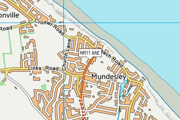 NR11 8AE map - OS VectorMap District (Ordnance Survey)