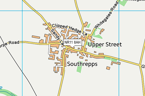 NR11 8AH map - OS VectorMap District (Ordnance Survey)