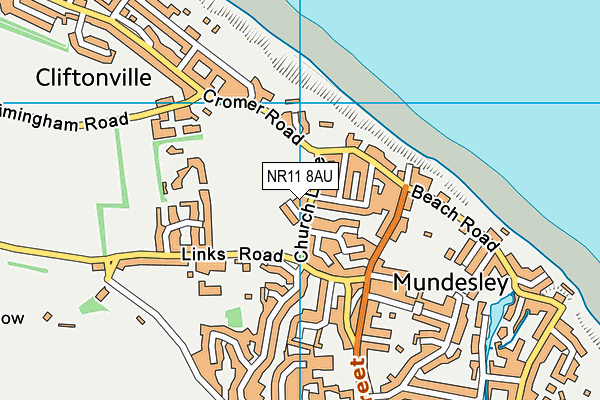 NR11 8AU map - OS VectorMap District (Ordnance Survey)