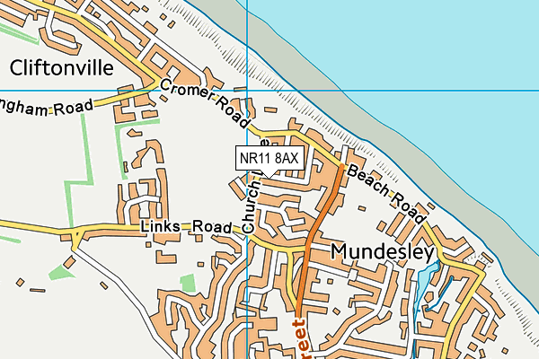 NR11 8AX map - OS VectorMap District (Ordnance Survey)