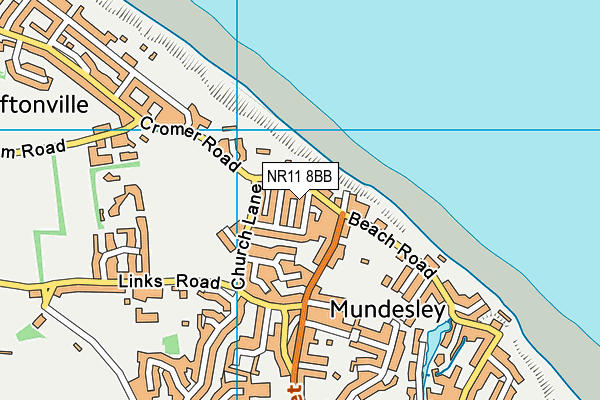 NR11 8BB map - OS VectorMap District (Ordnance Survey)
