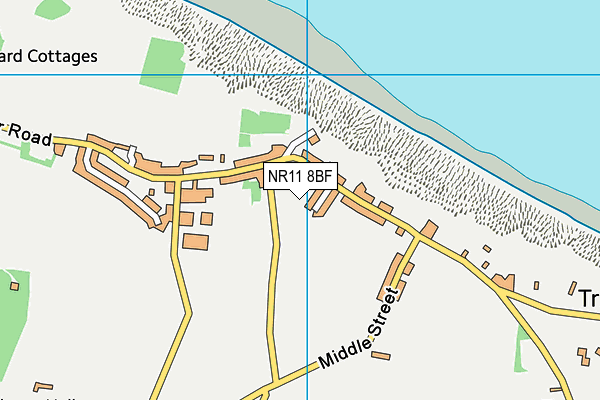 NR11 8BF map - OS VectorMap District (Ordnance Survey)