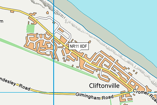 NR11 8DF map - OS VectorMap District (Ordnance Survey)