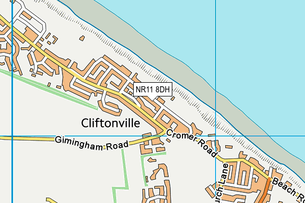 NR11 8DH map - OS VectorMap District (Ordnance Survey)
