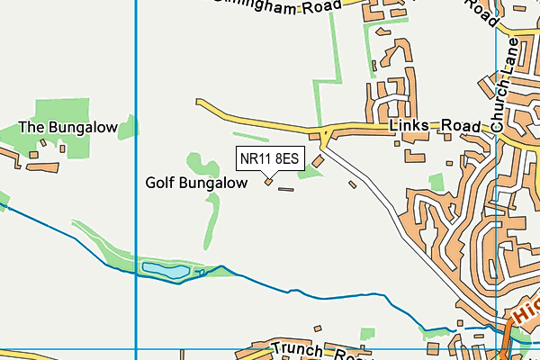 Mundesley Golf Club map (NR11 8ES) - OS VectorMap District (Ordnance Survey)