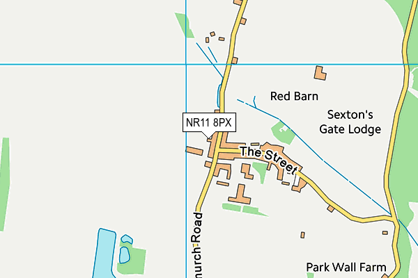 NR11 8PX map - OS VectorMap District (Ordnance Survey)