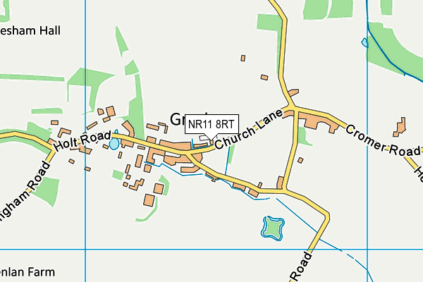 Gresham Village Park map (NR11 8RT) - OS VectorMap District (Ordnance Survey)