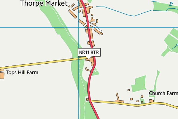 NR11 8TR map - OS VectorMap District (Ordnance Survey)