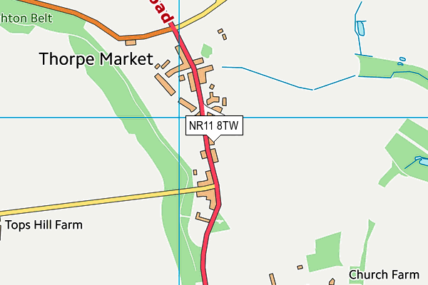 NR11 8TW map - OS VectorMap District (Ordnance Survey)