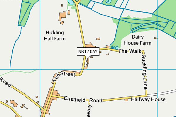 NR12 0AY map - OS VectorMap District (Ordnance Survey)