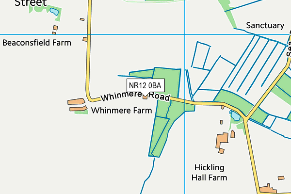 NR12 0BA map - OS VectorMap District (Ordnance Survey)
