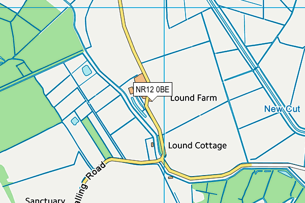 NR12 0BE map - OS VectorMap District (Ordnance Survey)