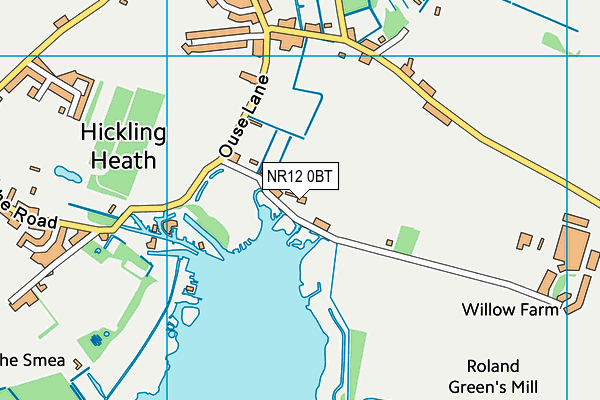 NR12 0BT map - OS VectorMap District (Ordnance Survey)