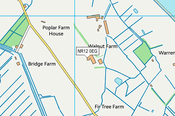 NR12 0EG map - OS VectorMap District (Ordnance Survey)