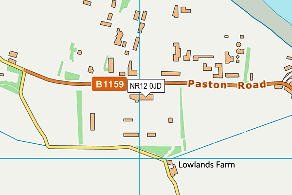 NR12 0JD map - OS VectorMap District (Ordnance Survey)