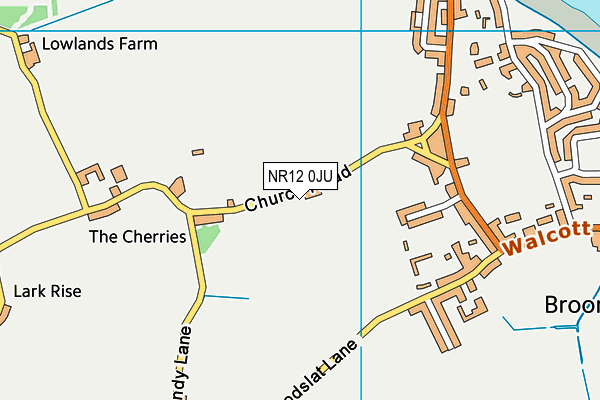 NR12 0JU map - OS VectorMap District (Ordnance Survey)