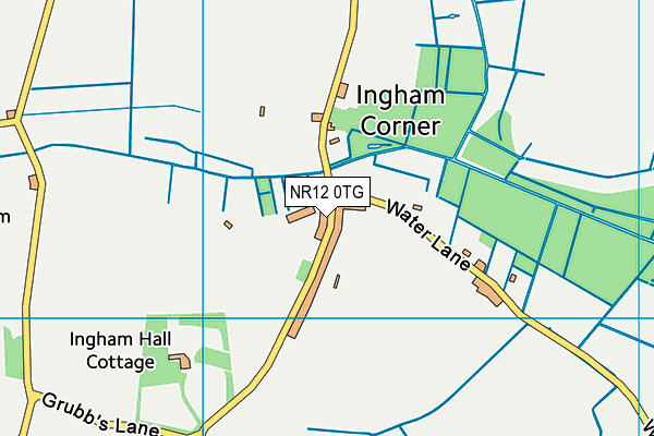 NR12 0TG map - OS VectorMap District (Ordnance Survey)
