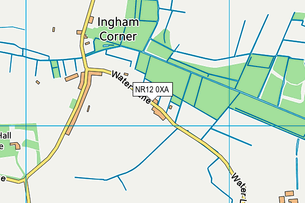 NR12 0XA map - OS VectorMap District (Ordnance Survey)