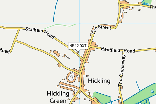 NR12 0XT map - OS VectorMap District (Ordnance Survey)