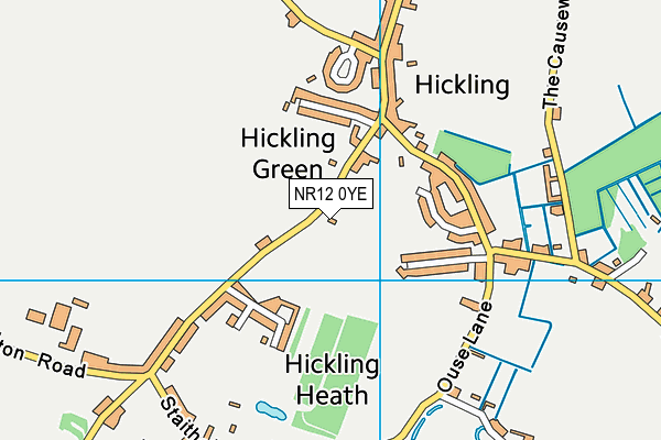 NR12 0YE map - OS VectorMap District (Ordnance Survey)