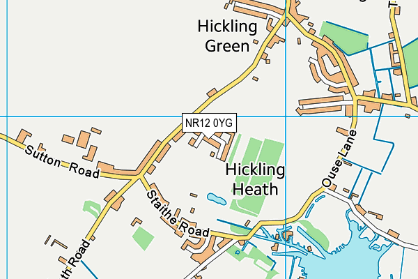 NR12 0YG map - OS VectorMap District (Ordnance Survey)