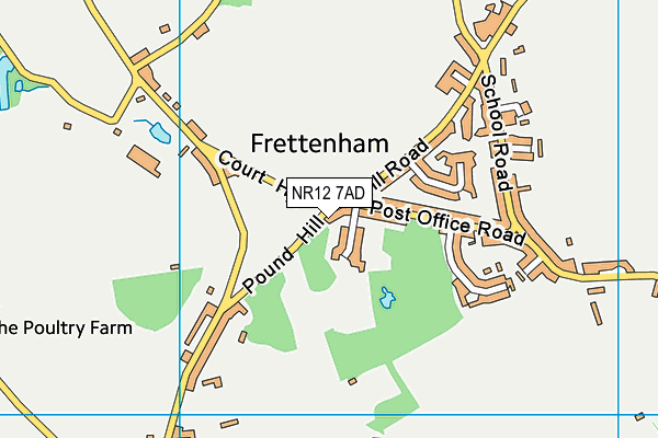 NR12 7AD map - OS VectorMap District (Ordnance Survey)