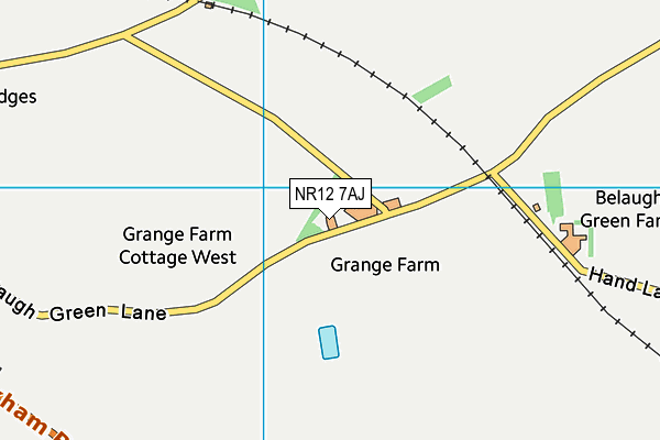 NR12 7AJ map - OS VectorMap District (Ordnance Survey)
