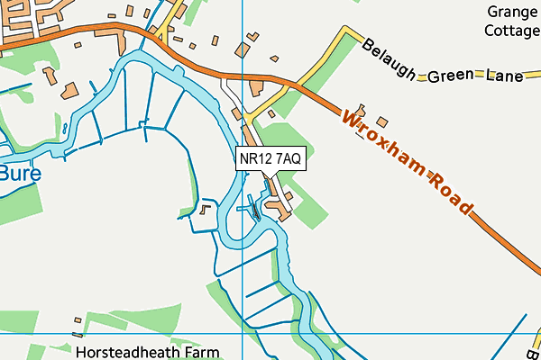 NR12 7AQ map - OS VectorMap District (Ordnance Survey)