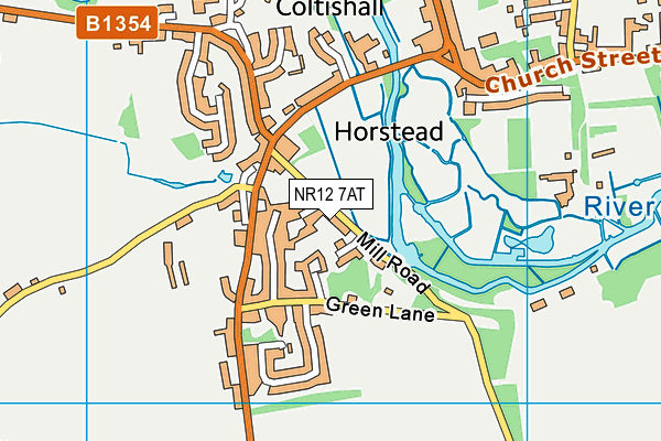 NR12 7AT map - OS VectorMap District (Ordnance Survey)