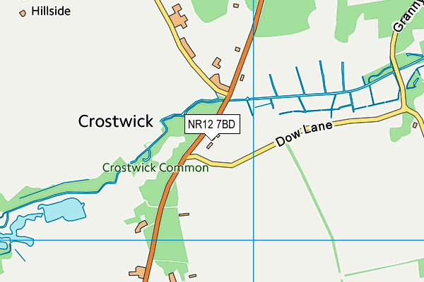 NR12 7BD map - OS VectorMap District (Ordnance Survey)