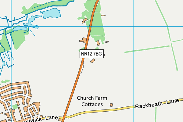 NR12 7BG map - OS VectorMap District (Ordnance Survey)