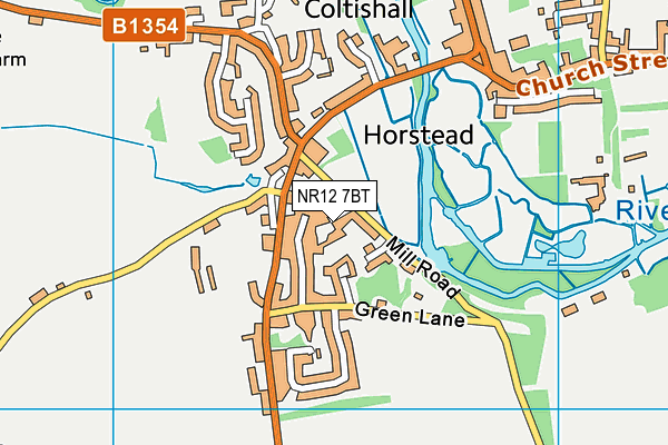 NR12 7BT map - OS VectorMap District (Ordnance Survey)