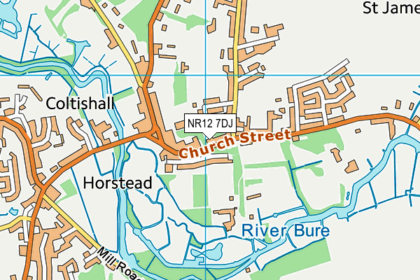 NR12 7DJ map - OS VectorMap District (Ordnance Survey)