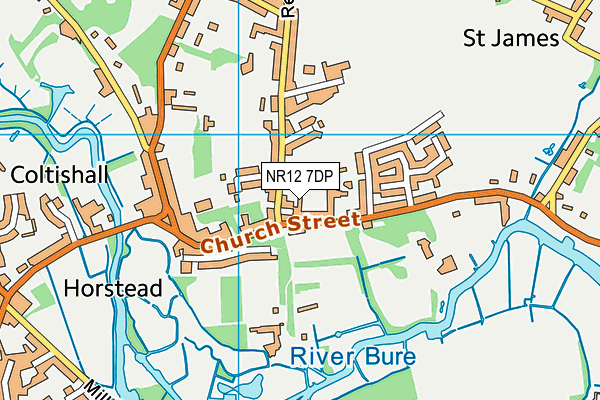 NR12 7DP map - OS VectorMap District (Ordnance Survey)