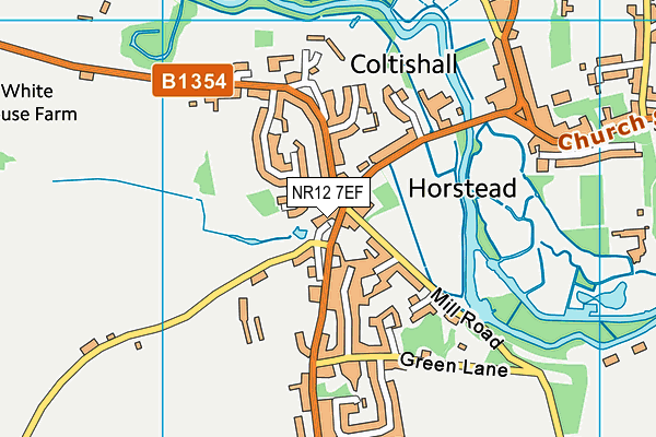 NR12 7EF map - OS VectorMap District (Ordnance Survey)