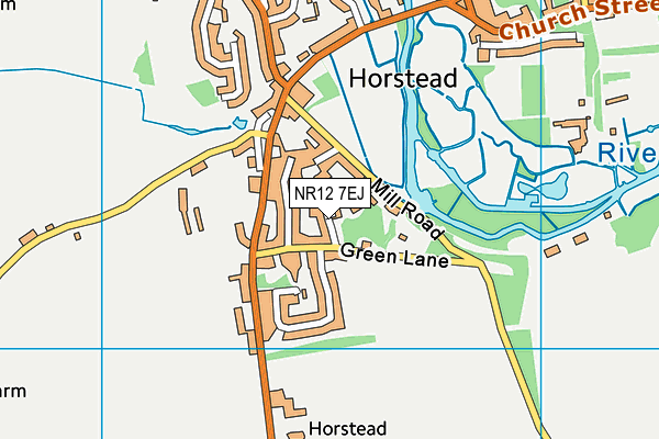 NR12 7EJ map - OS VectorMap District (Ordnance Survey)