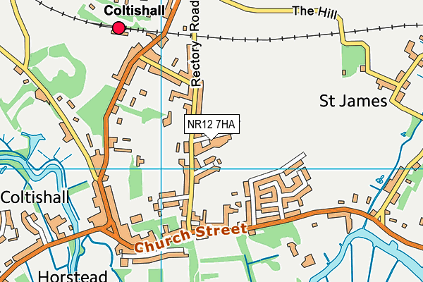 Coltishall Primary School map (NR12 7HA) - OS VectorMap District (Ordnance Survey)