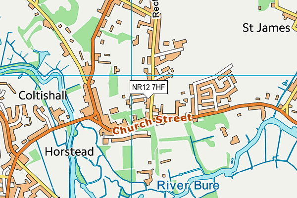 NR12 7HF map - OS VectorMap District (Ordnance Survey)