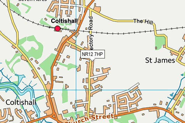 Bure Valley Fc (Coltishall Recreation Ground) map (NR12 7HP) - OS VectorMap District (Ordnance Survey)