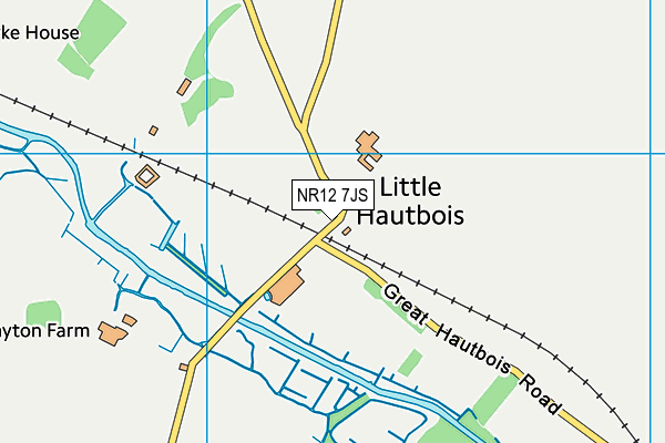 NR12 7JS map - OS VectorMap District (Ordnance Survey)