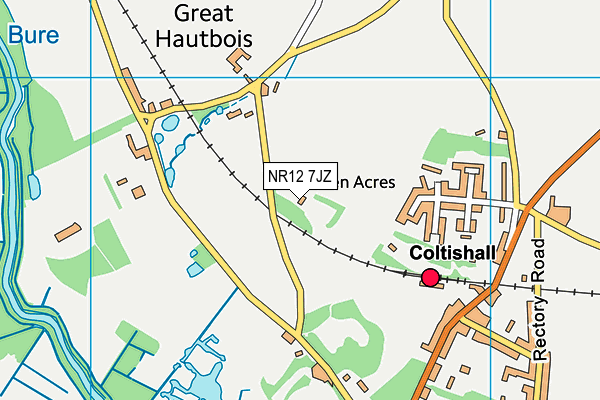 NR12 7JZ map - OS VectorMap District (Ordnance Survey)