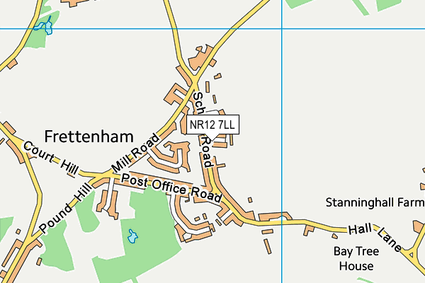 NR12 7LL map - OS VectorMap District (Ordnance Survey)