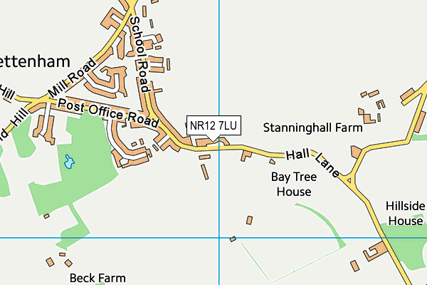 NR12 7LU map - OS VectorMap District (Ordnance Survey)